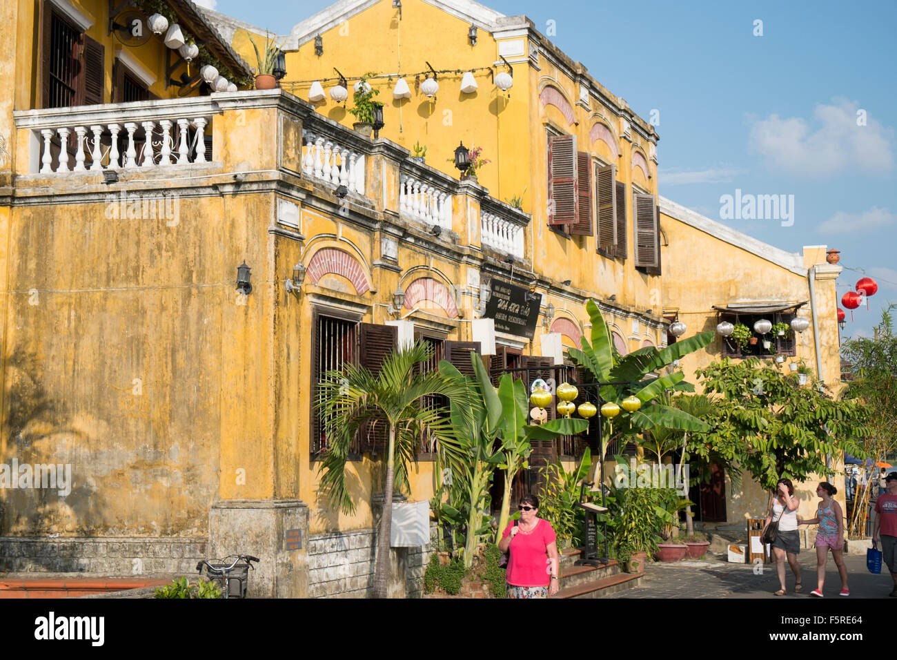 Restaurant à Hoi An, ville ancienne, une ville du patrimoine mondial de l'UNESCO sur la côte centrale du Vietnam, Asie Banque D'Images