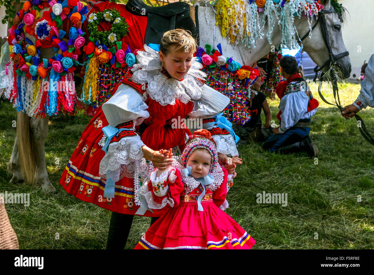 La Route des Rois. Festival du folklore traditionnel, Vlcnov, UNESCO, South Moravia, République Tchèque Banque D'Images