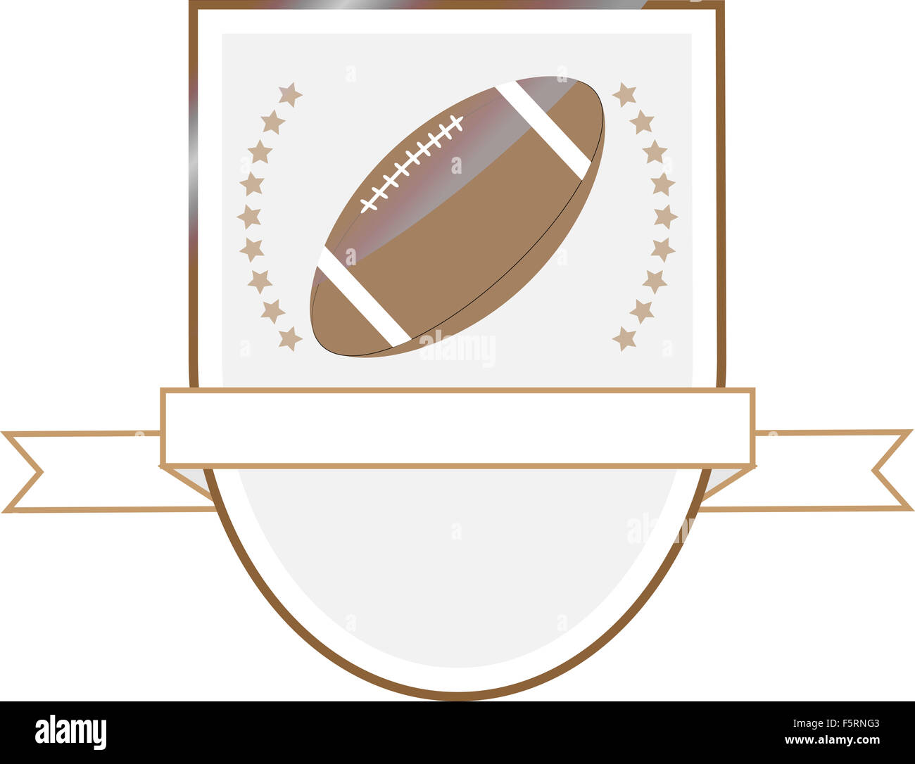 Rugby football logo emblème. Et l'équipe de ball, sport, la conception de l'étiquette de la ligue américaine. Vector art design abstract inhabituelle illus Banque D'Images