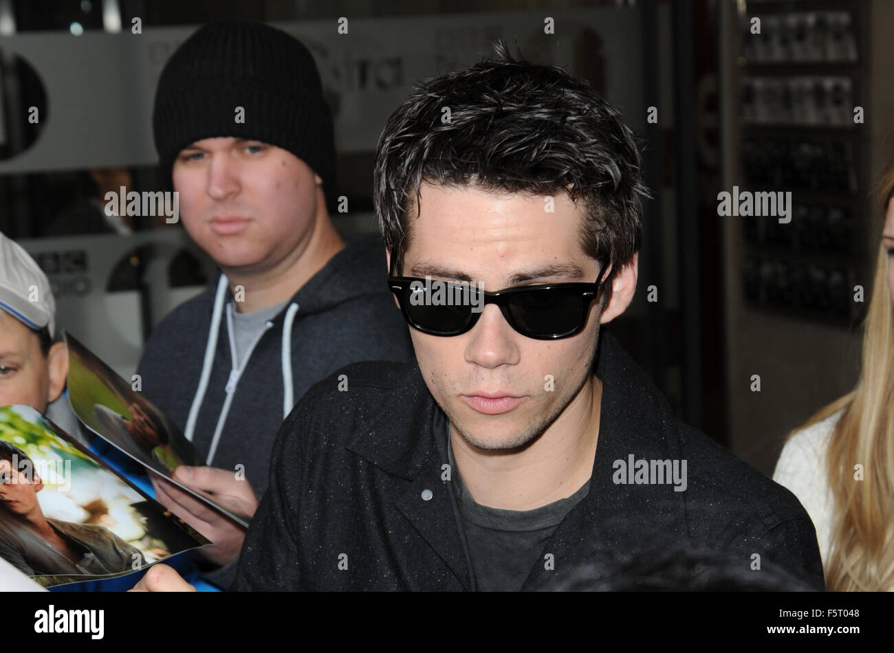 Dylan O'Brien à BBC Radio 1 avec : Dylan O'Brien Où : London, Royaume-Uni  Quand : 07 sept 2015 Photo Stock - Alamy