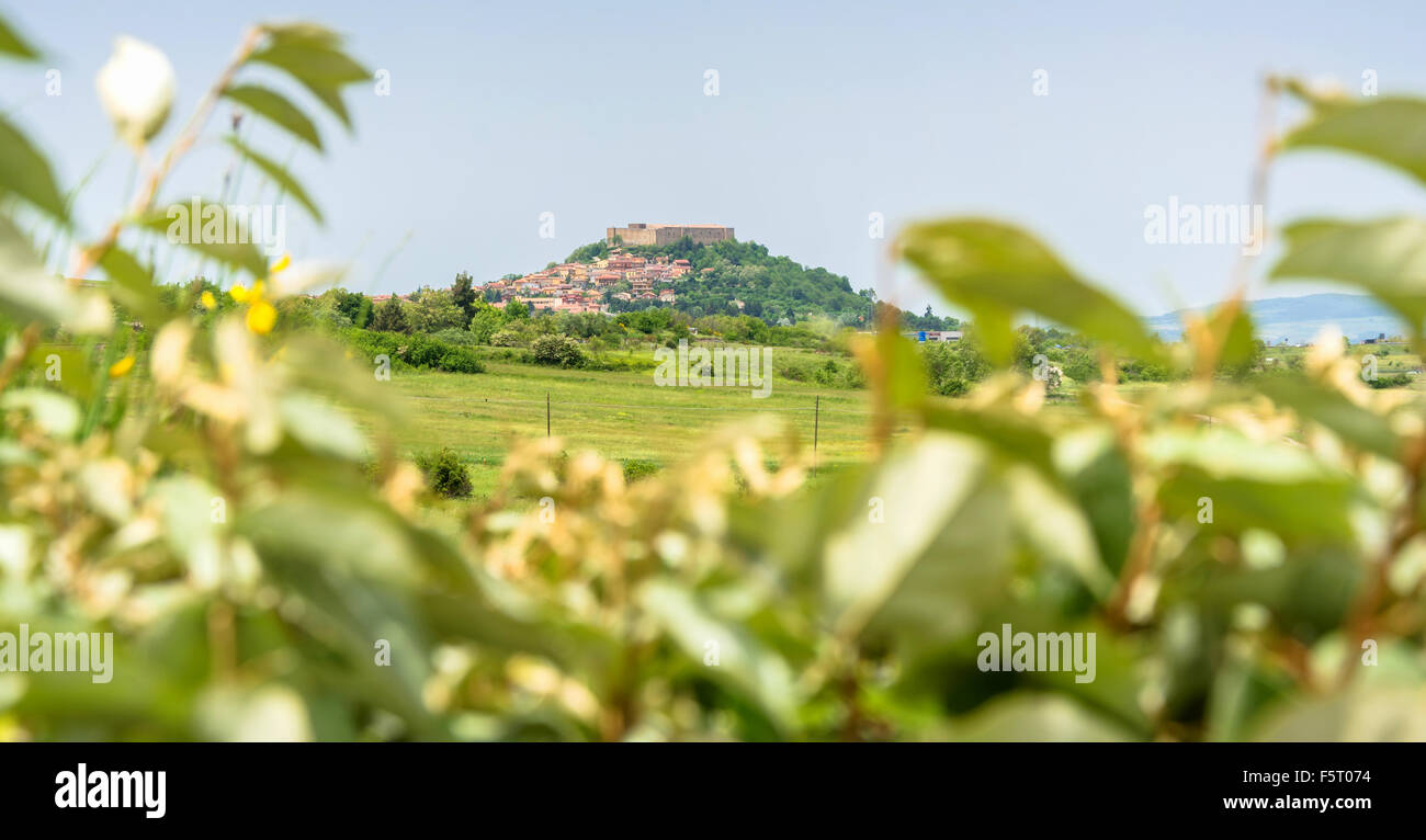 Vue panoramique de Lagopesole. La Basilicate, Italie Banque D'Images