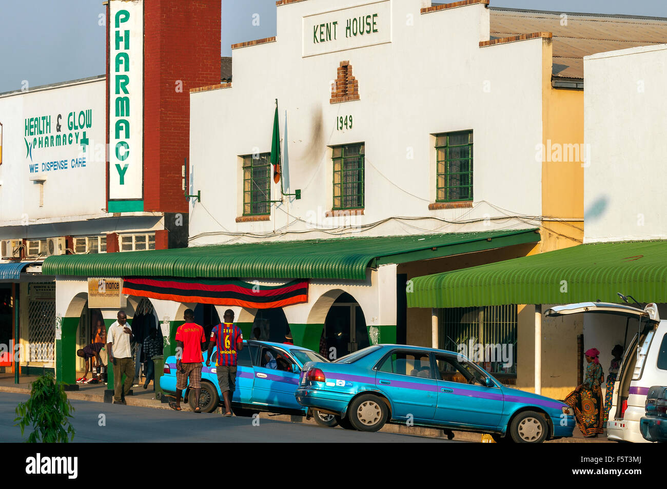 Centre Ville, Mosi-Oa-Tunya Road, Livingstone, Zambie Banque D'Images