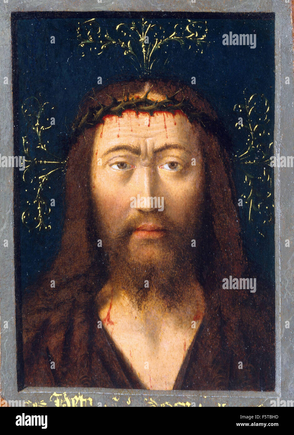 Petrus Christus - Tête de Christ Banque D'Images