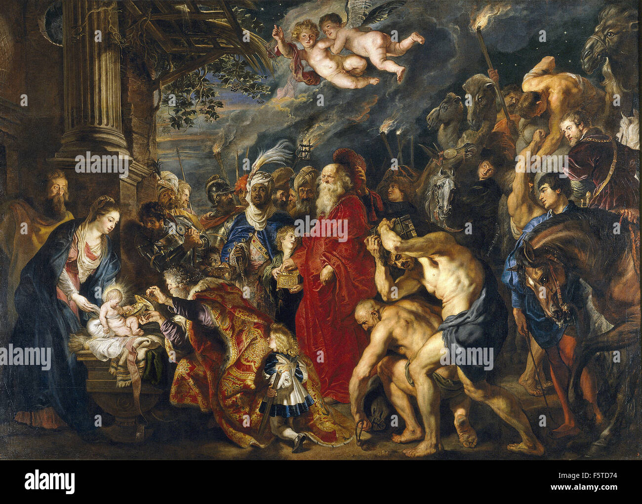 Peter Paul Rubens - Adoration des Mages Banque D'Images