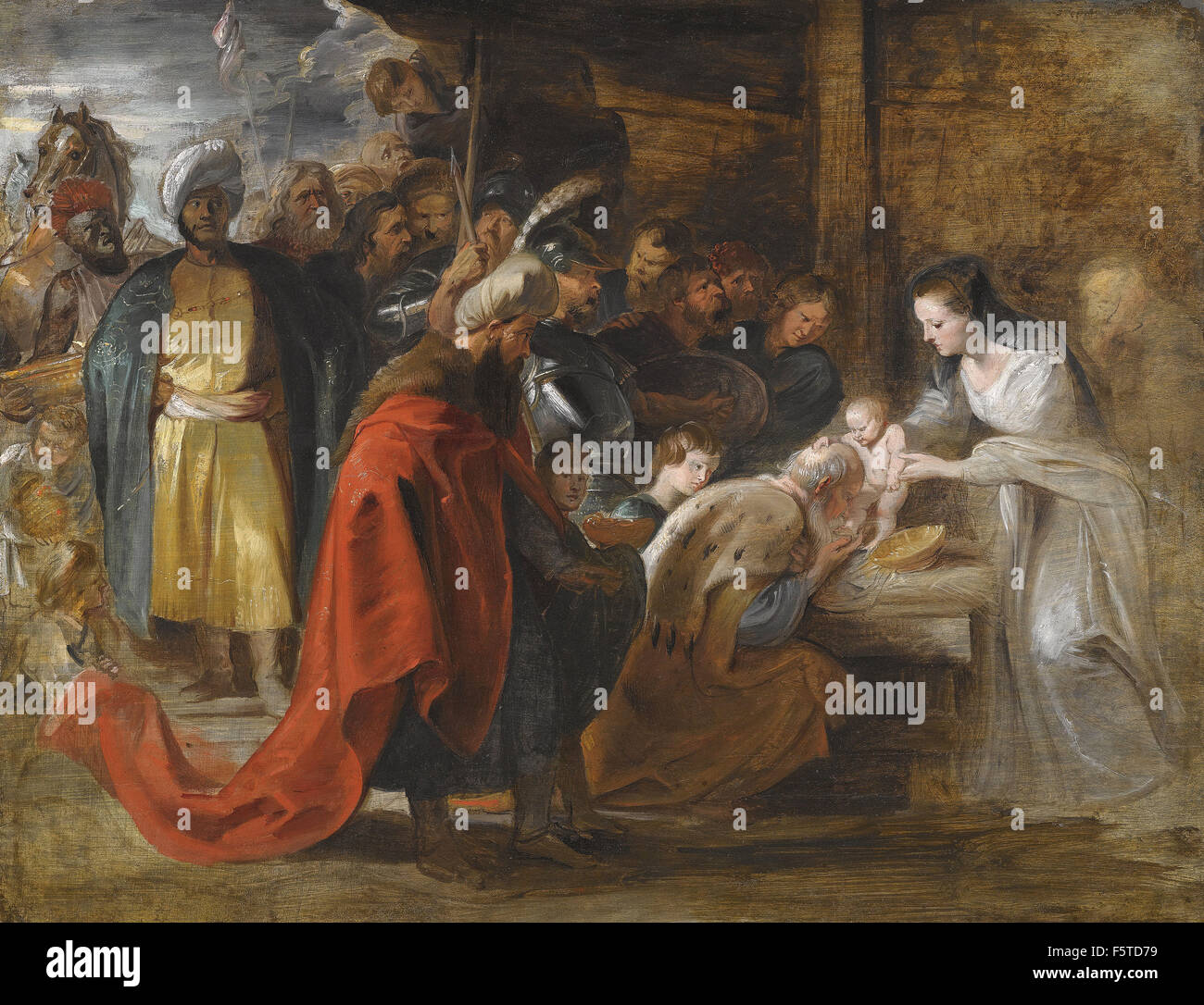 Peter Paul Rubens - l'Adoration des Mages Banque D'Images