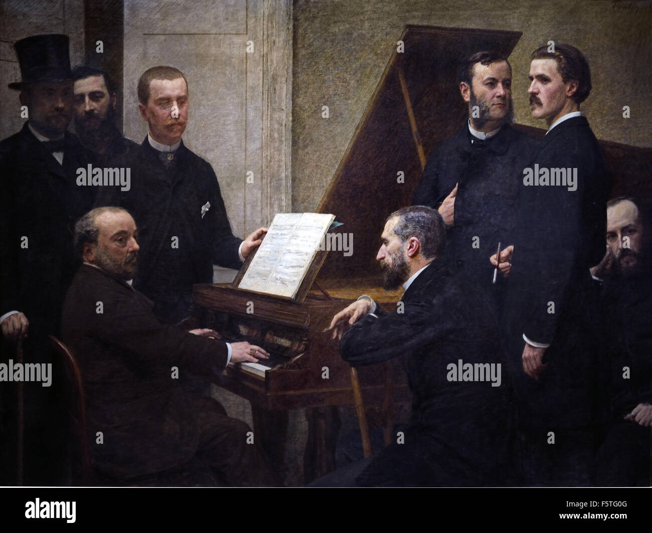 Autour du piano 1885 1836 - 1904 Henri Fantin-Latour France French Banque D'Images
