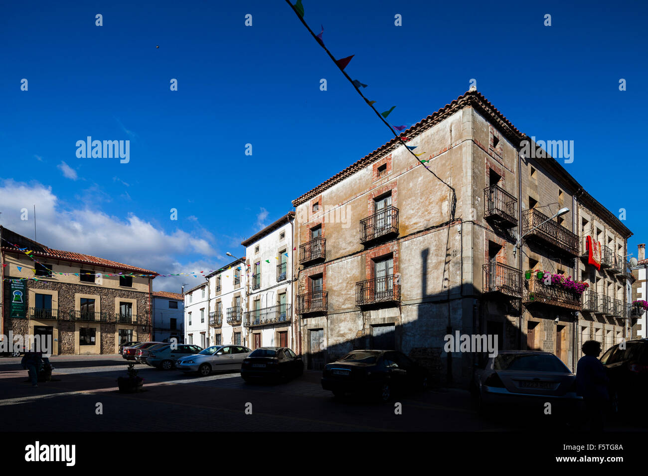 L'architecture typique, Almarza, province de Soria, Espagne Banque D'Images