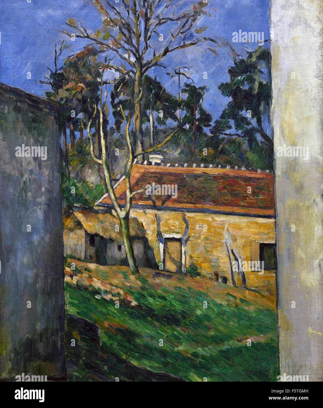 Cour d'une ferme - Cour d'une ferme 1879 Paul Cézanne 1839-1906 France French Banque D'Images