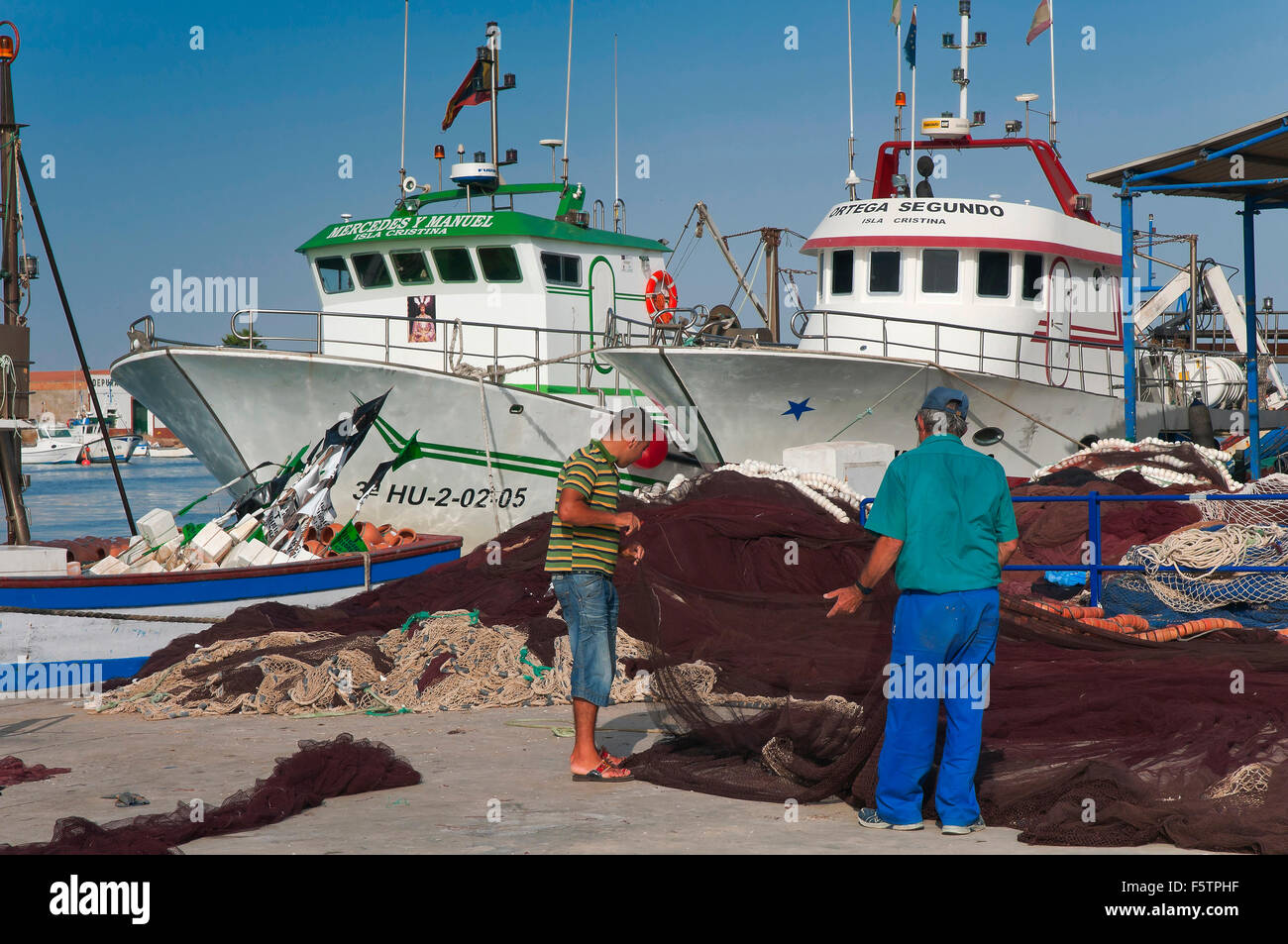 Port de pêche, Isla Cristina, province de Huelva, Andalousie, Espagne, Europe Banque D'Images