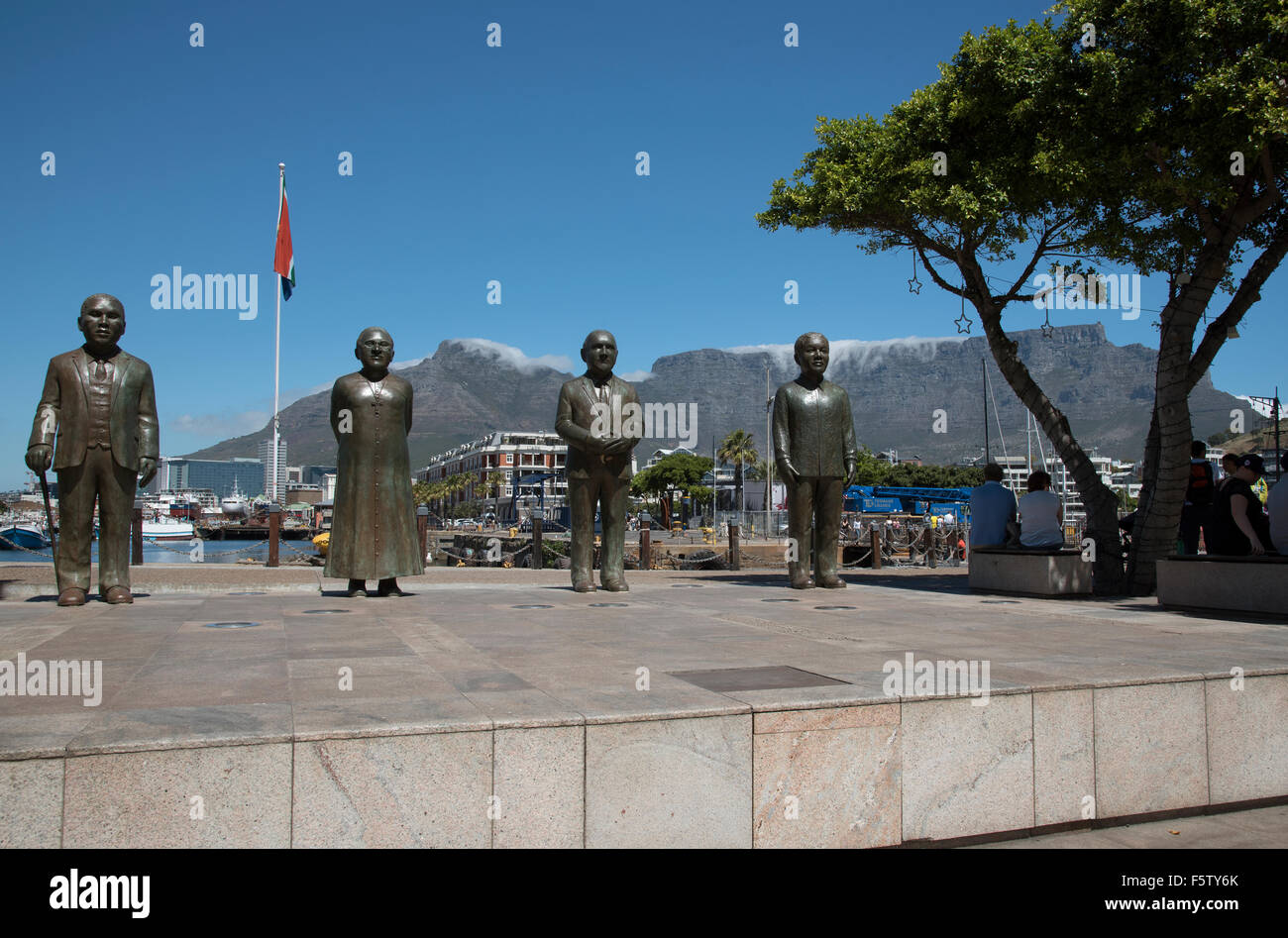 L'Afrique du Sud, lauréats du Prix Nobel de la paix sur le prix Nobel Square Cape Town Banque D'Images