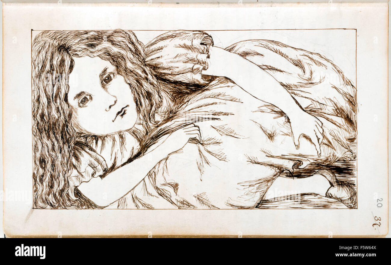 Alice se développe après avoir bu la petite bouteille avec aucune étiquette sur elle et devient si grande qu'elle se coince dans la chambre, à partir de l'original manuscrit de "Alice's Adventures Under Ground" par Charles Lutwidge Dodgson (1832-1898) donné à Alice Liddell en novembre 1864 et publié sous le titre "Alice's Adventures in Wonderland" en 1865 sous le nom de plume Lewis Carroll. Voir la description pour plus d'informations. Banque D'Images Alice se développe après avoir bu la petite bouteille avec aucune étiquette sur elle et devient si grande qu'elle se coince dans la chambre, à partir de l'original manuscrit de "Alice's Adventures Under Ground" par Charles Lutwidge Dodgson (1832-1898) donné à Alice Liddell en novembre 1864 et publié sous le titre "Alice's Adventures in Wonderland" en 1865 sous le nom de plume Lewis Carroll. Voir la description pour plus d'informations. Banque D'Images