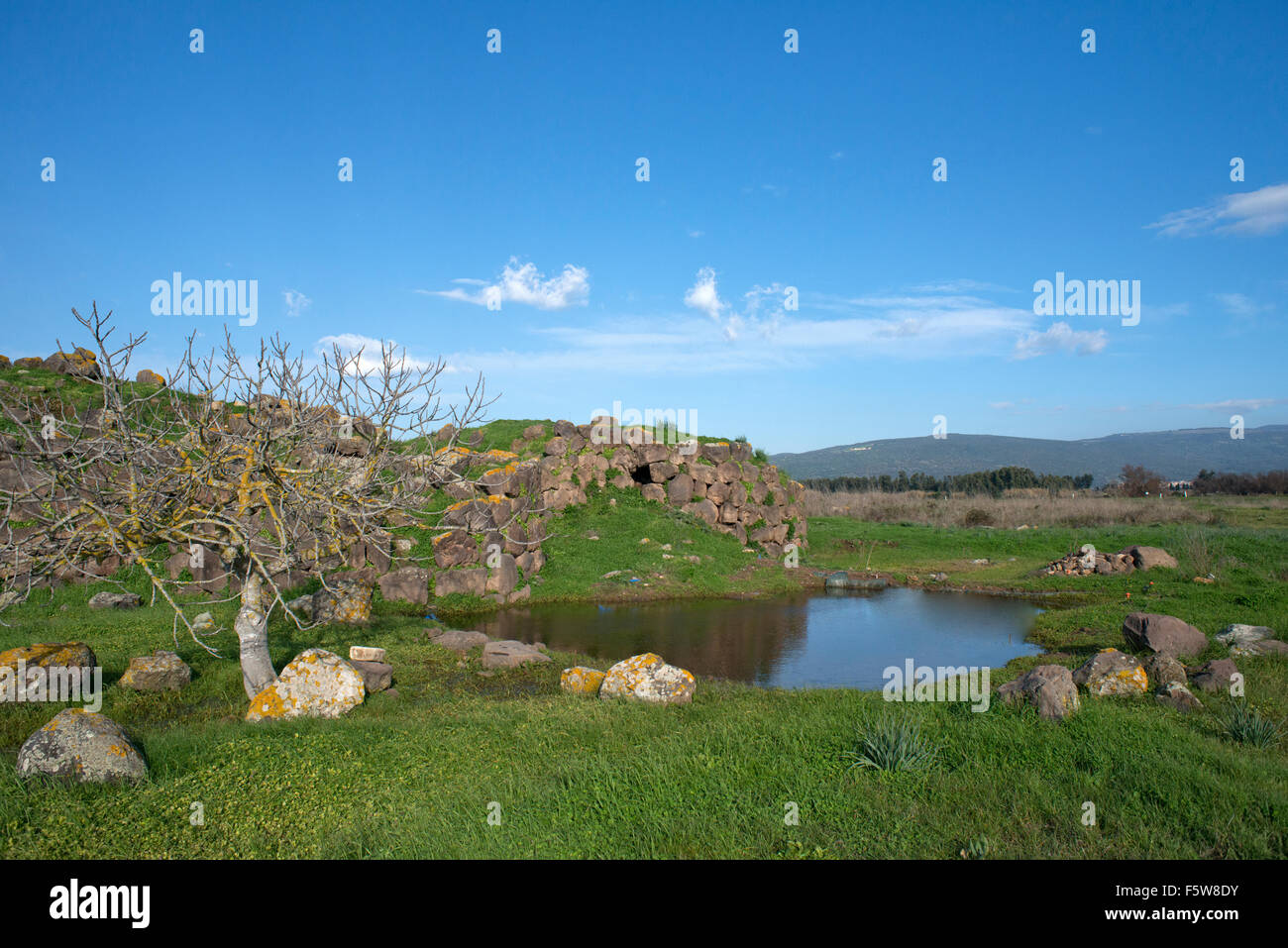 Nuraghe s'Uraki, San Vero Milis, district d'Oristano, Sardaigne, Italie, Europe Banque D'Images