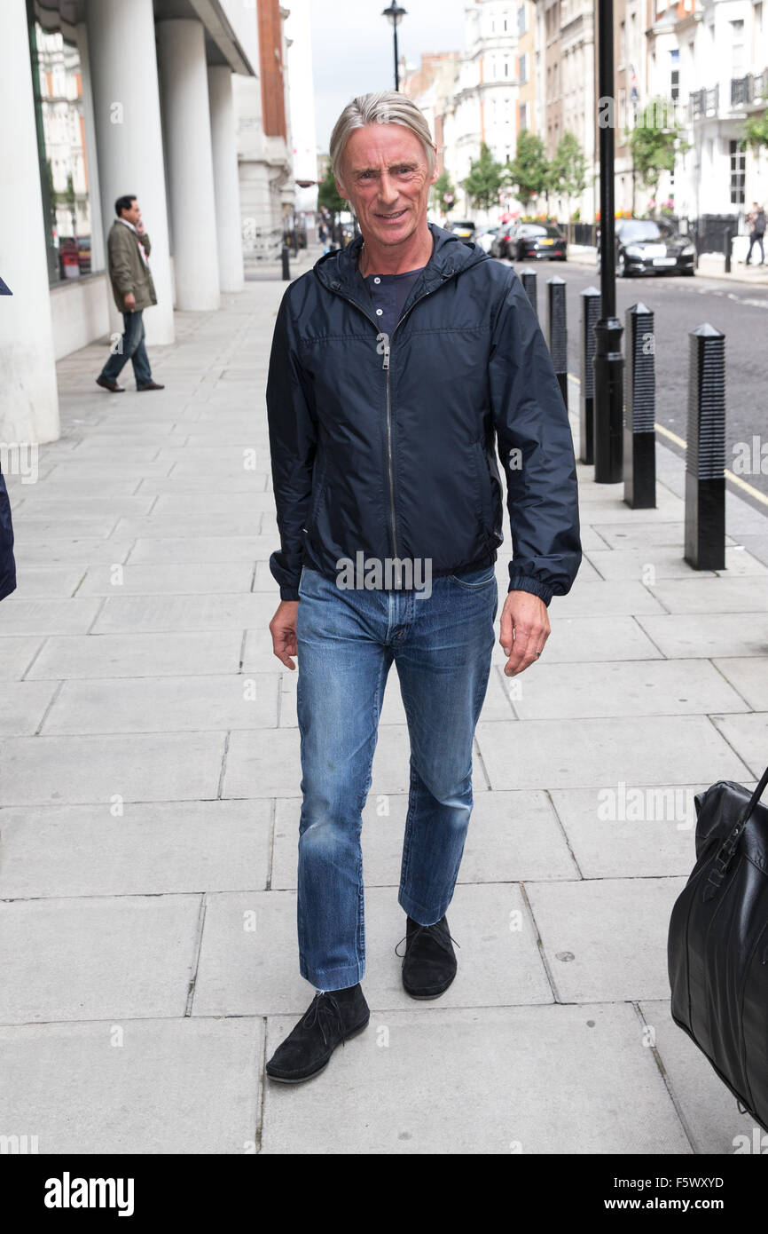Paul Weller en photo en arrivant à la radio 6 studios avec : Paul Weller Où : London, Royaume-Uni Quand : 15 sept 2015 Banque D'Images