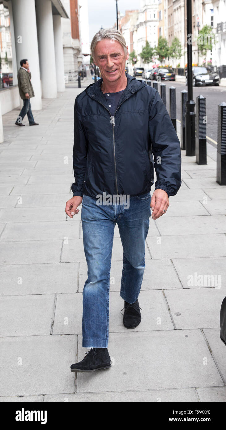 Paul Weller en photo en arrivant à la radio 6 studios avec : Paul Weller Où : London, Royaume-Uni Quand : 15 sept 2015 Banque D'Images