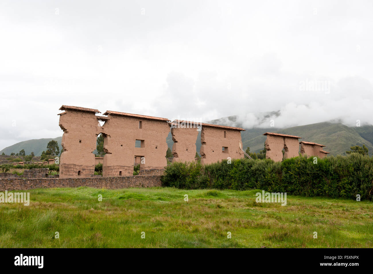 Ruine Inca en plein air Banque D'Images