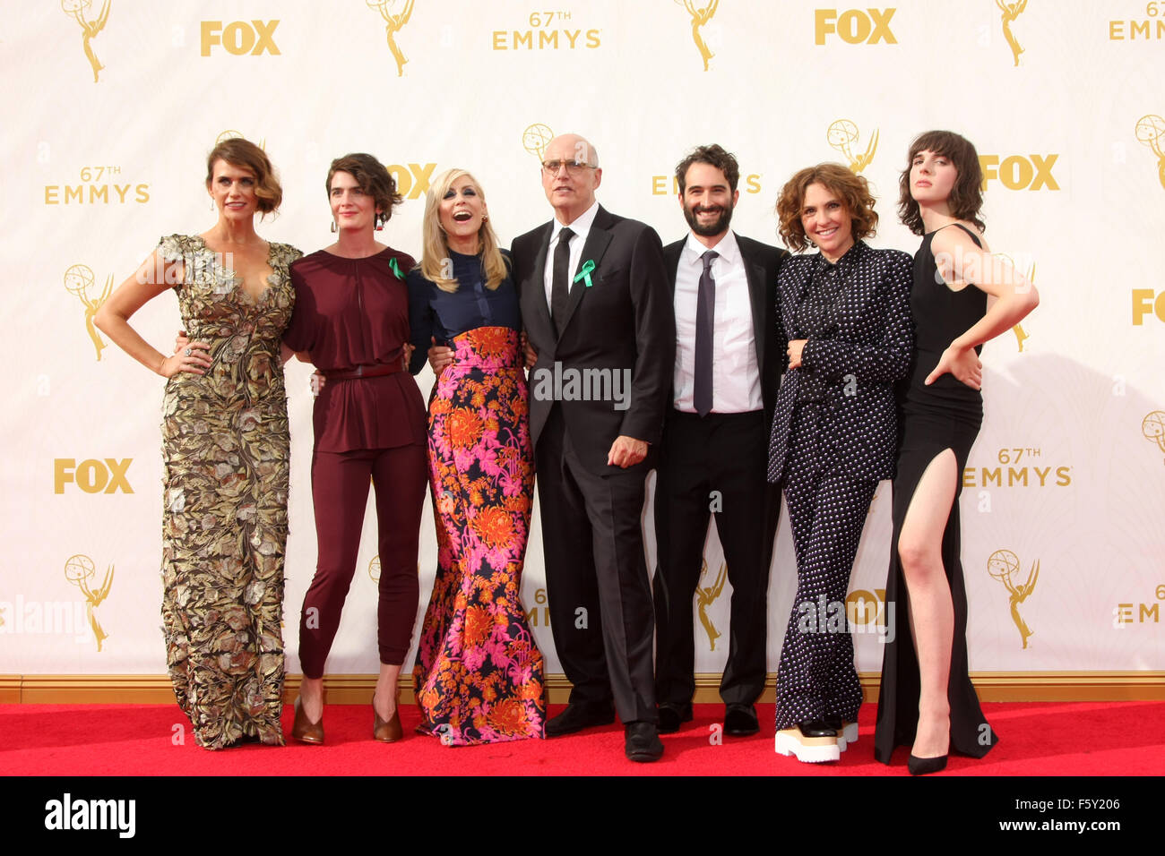 67e Primetime Emmy Awards et comprennent des arrivées : Amy Landecker, Gaby Hoffmann, Judith Light, Jeffrey Tambor, Jay Duplass, Jill Soloway, Hari Nef Où : Los Angeles, California, United States Quand : 21 Oct 2015 Banque D'Images