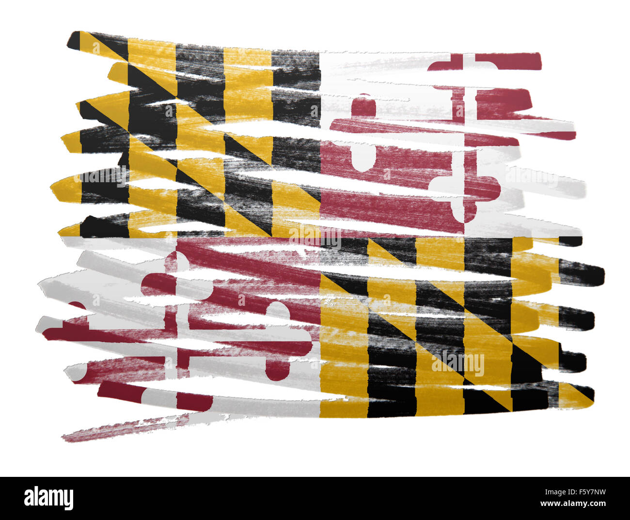 Flag illustration réalisée avec stylo - Maryland Banque D'Images