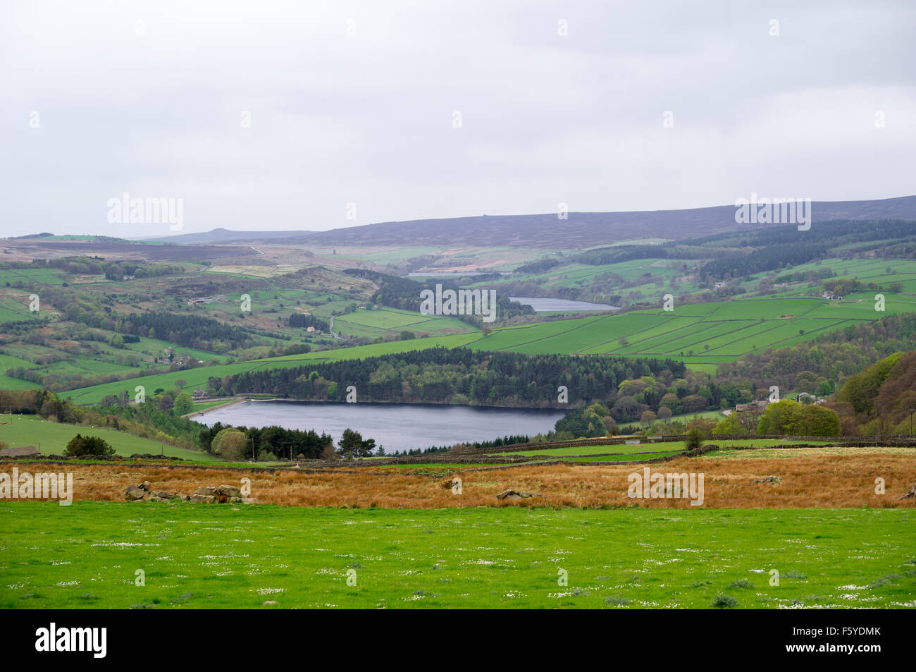 Les barrages et la campagne supérieur Bradfield Sheffield Royaume-Uni Yorkshire Waters Banque D'Images