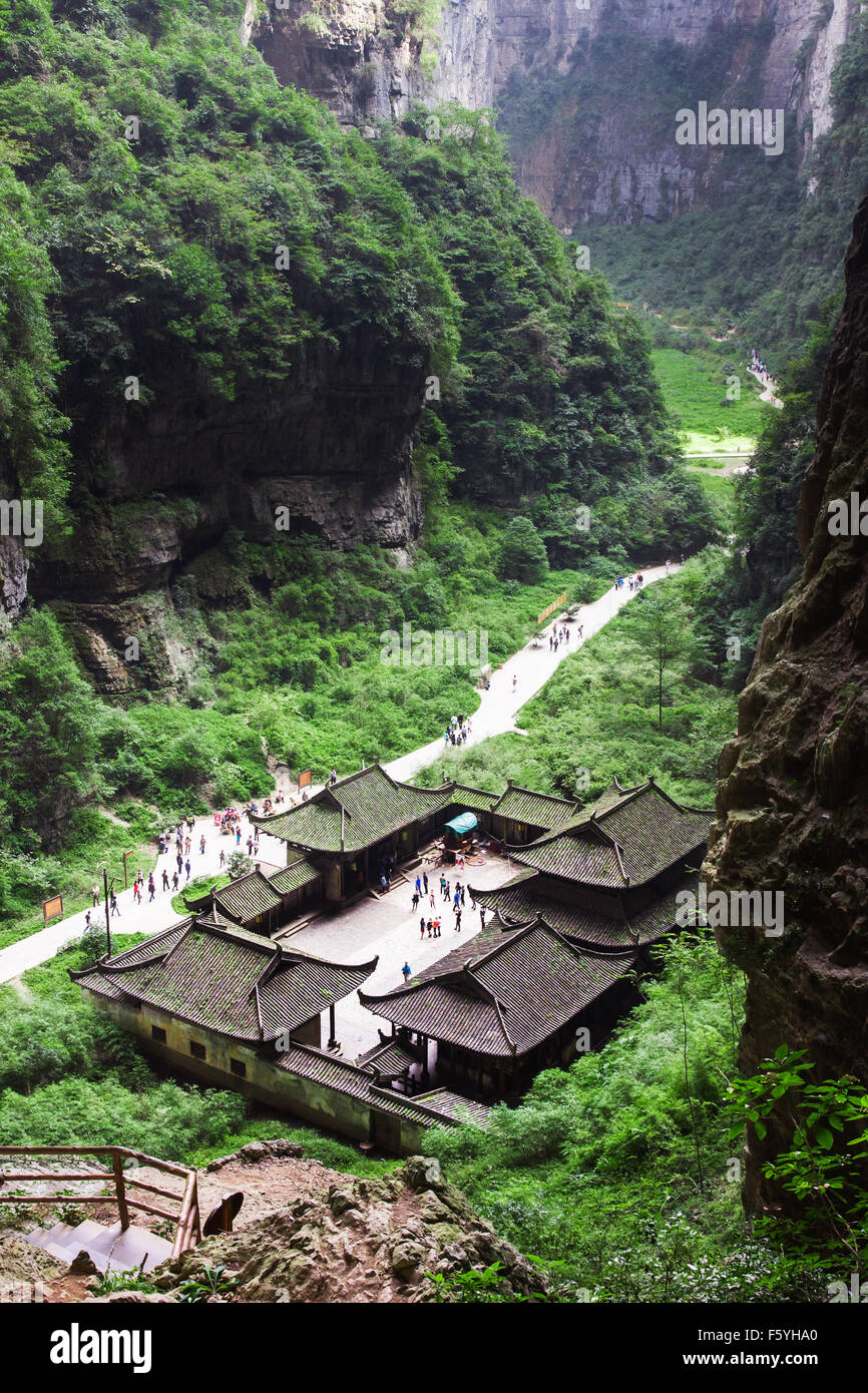 Trois ponts naturels lieu à Wulong, Chine Banque D'Images