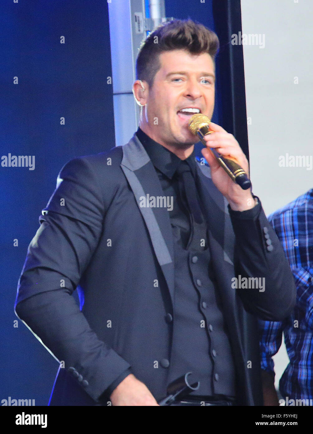 Robin Thicke à ABC Studios pour Jimmy Kimmel Live ! Avec : Robin Thicke Où : Los Angeles, California, United States Quand : 21 Oct 2015 Banque D'Images