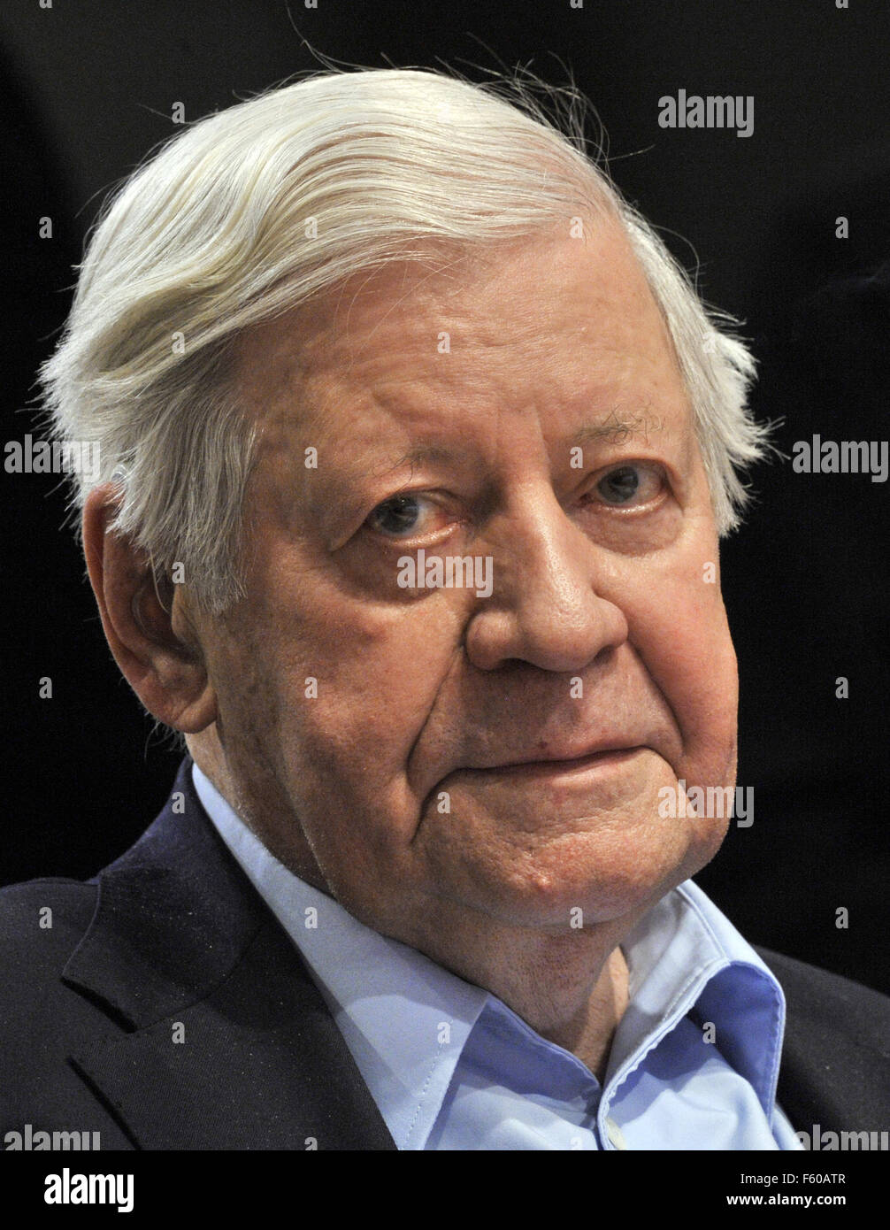 L'ancien chancelier Helmut Schmidt au congrès extraordinaire du parti du SPD le 18 octobre 2008 à Berlin. Banque D'Images