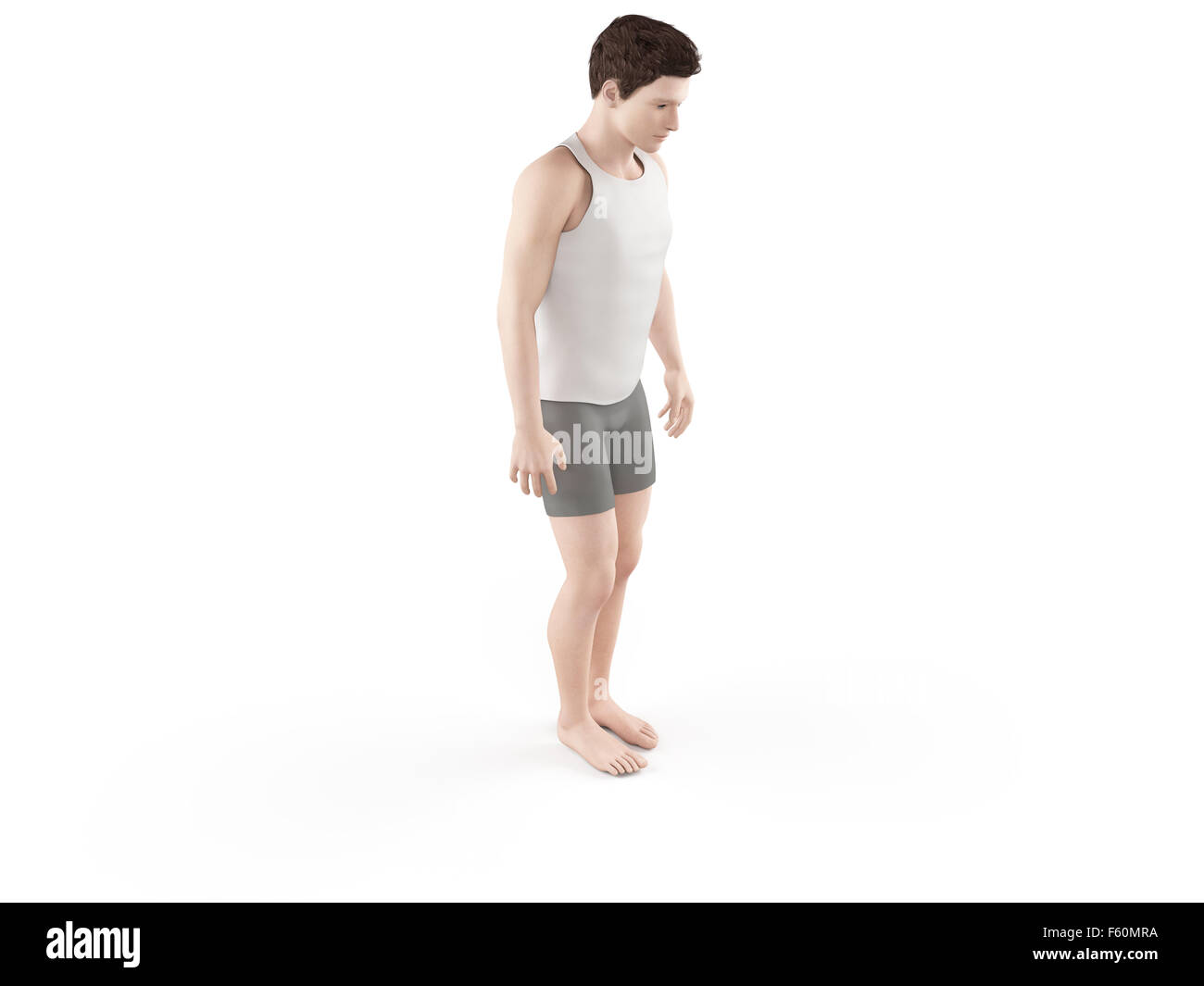 Illustration de l'exercice - une jambe drop Banque D'Images