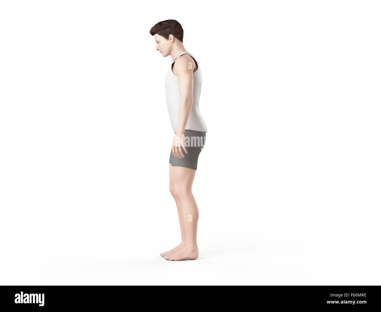 Illustration de l'exercice - une jambe drop Banque D'Images
