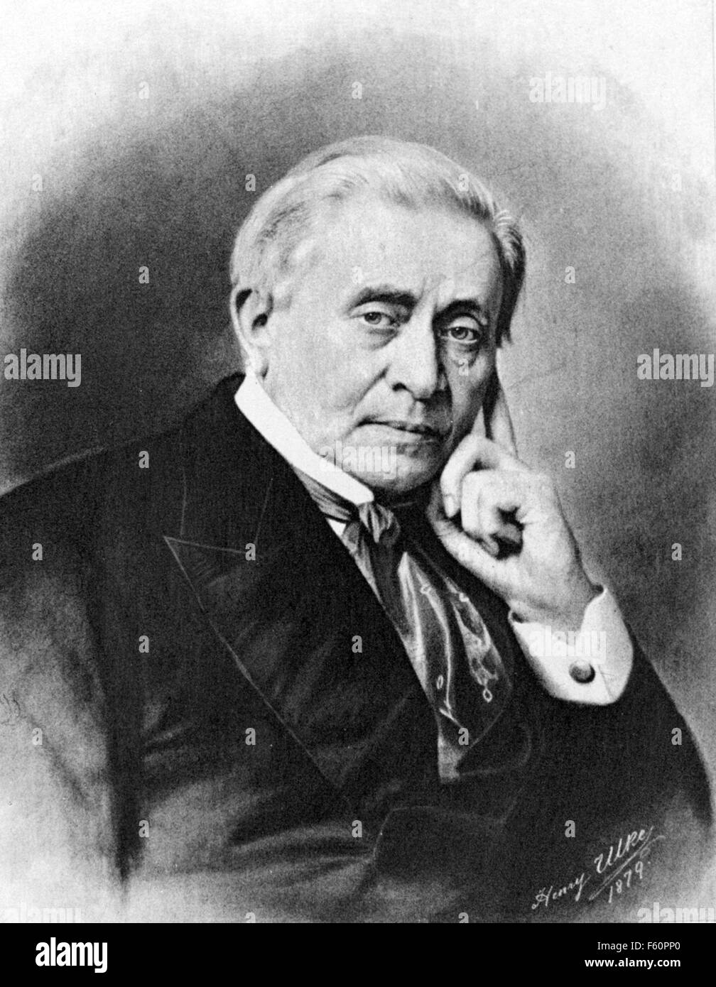 JOSEPH HENRY (1797-1878) scientifique américain spécialisé dans l'électricité et est devenu premier secrétaire de la Smithsonian. Photographie datée 1879 par Henry Ulke Banque D'Images