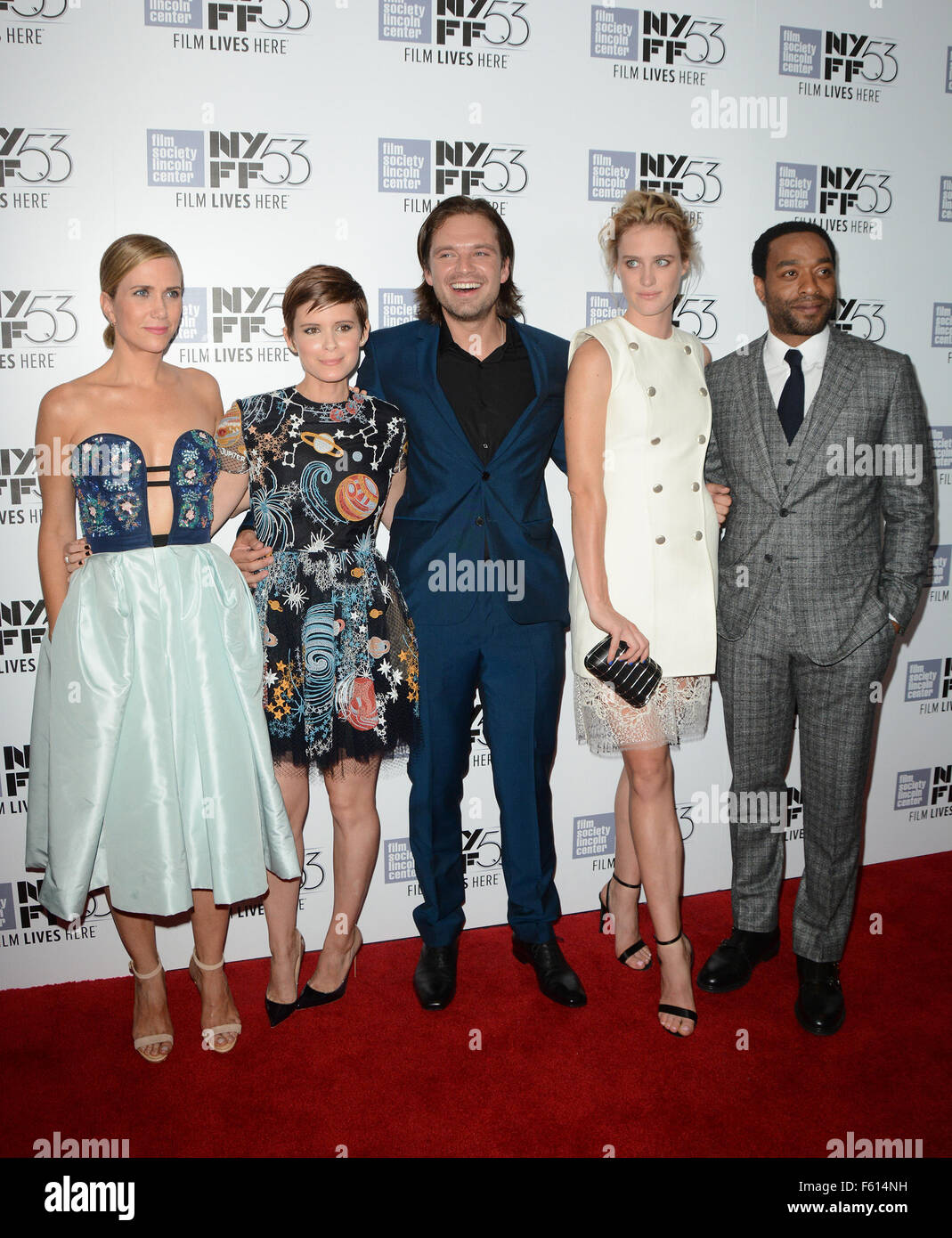 53e Festival du Film de New York - "Le Martien" premiere avec : Kristen Wiig, Kate Mara, Sebastian Stan, Mackenzie Davis, Chiwetel Ejiofor Où : New York City, New York, United States Quand : 27 Oct 2015 Banque D'Images