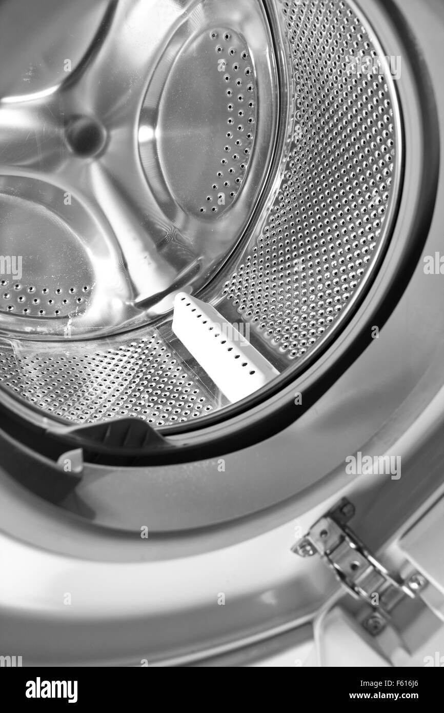 L'intérieur du lave-linge Banque D'Images