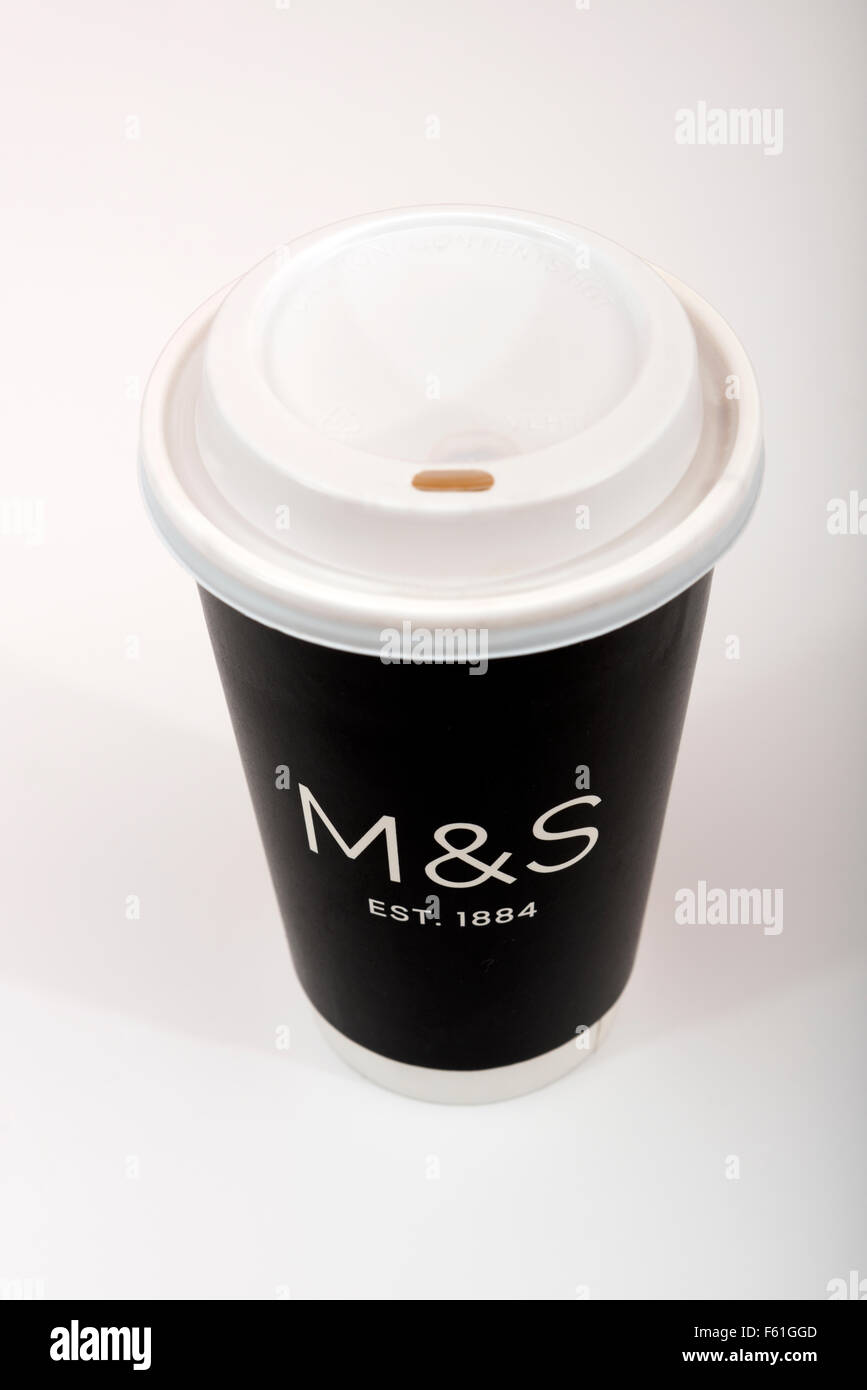 M&S La tasse de café à emporter Banque D'Images