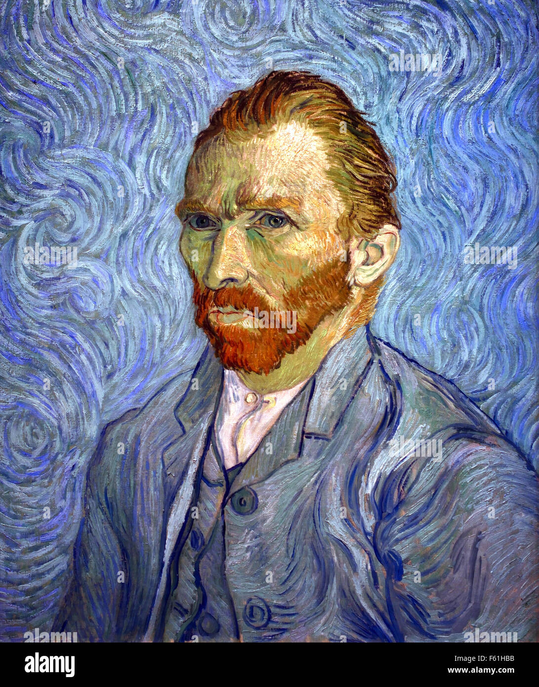 Vincent van Gogh 1853-1890 Pays-Bas néerlandais Self Portrait 1889 Banque D'Images