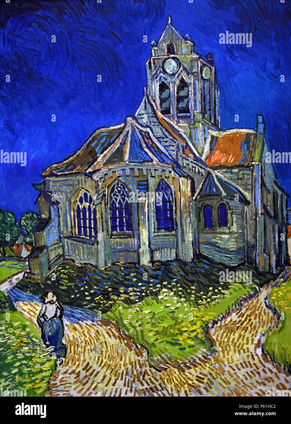 Vincent van Gogh 1853-1890 Pays-Bas néerlandais à l'Église d'Auvers sur Oise Banque D'Images
