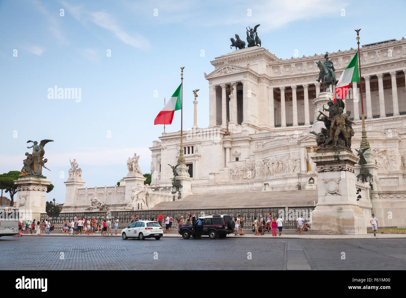 Rome, Italie - 7 août 2015 : Altare della Patria, National Monument à Victor Emmanuel II, le premier roi d'une Italie unifiée Banque D'Images
