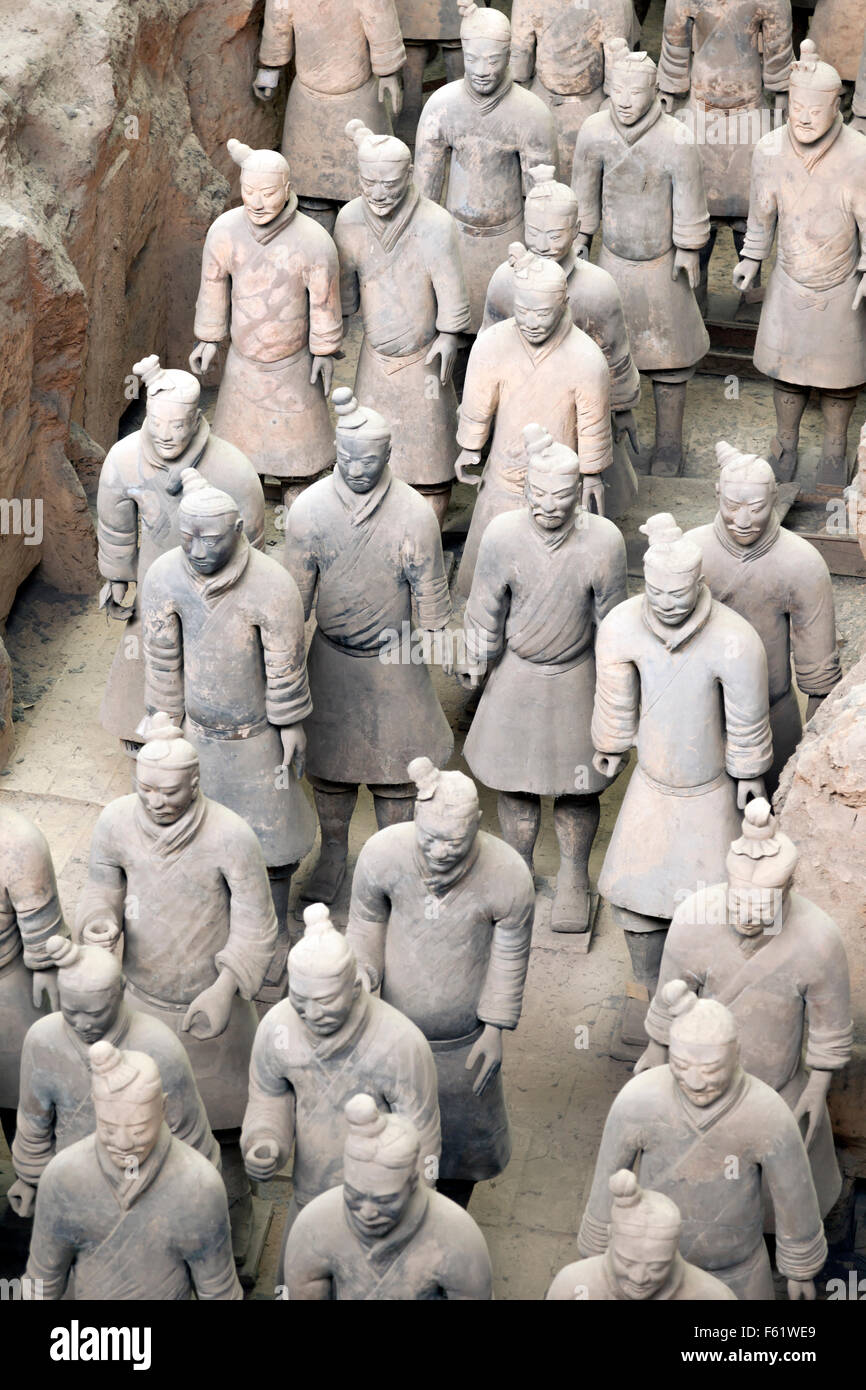 Guerriers de terre cuite à Xian, Chine Banque D'Images