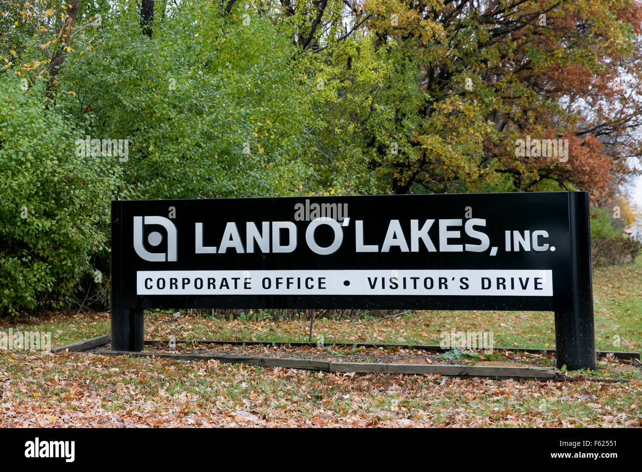 Un logo affiche à l'extérieur du siège de Land O'Lakes, Inc., dans la région de Arden Hills, Minnesota le 24 octobre 2015. Banque D'Images