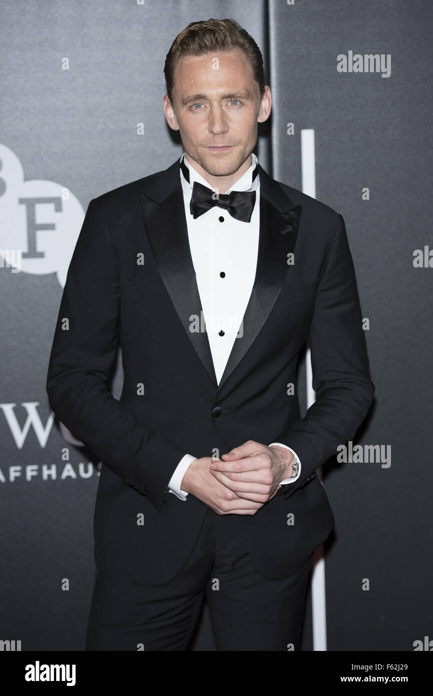 Le British Film Institute's LUMINOUS dîner de gala organisé à Guildhall - Arrivées avec : Tom Hiddleston Où : London, Royaume-Uni Quand : 06 Oct 2015 Banque D'Images