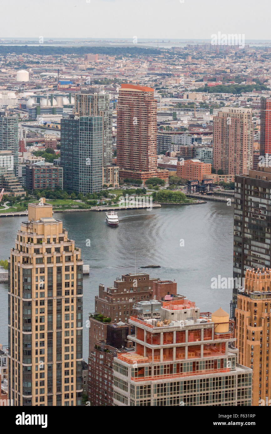 Vue panoramique de l'évolution à Long Island City, NY Banque D'Images