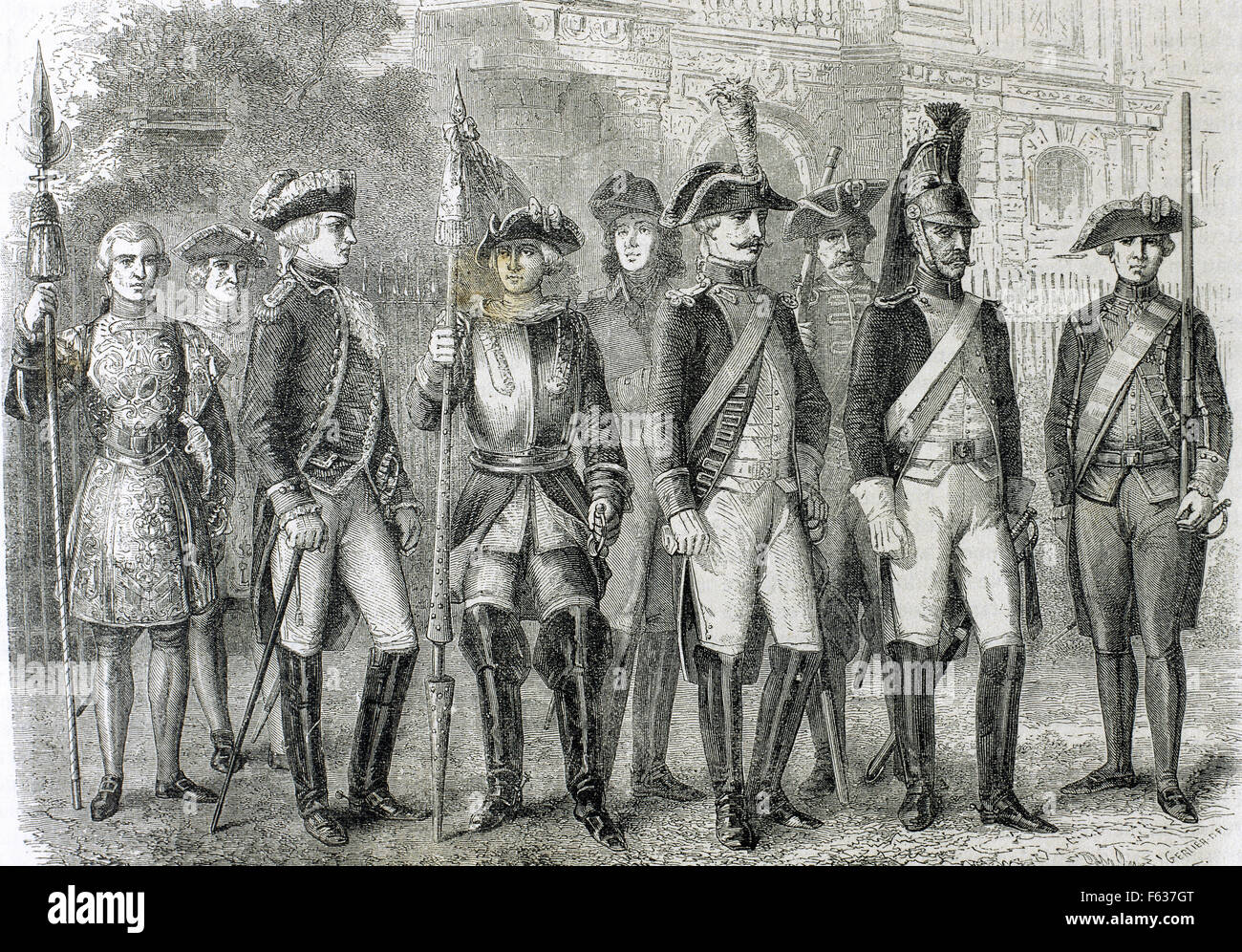 Des soldats de la Garde nationale pendant la Révolution française