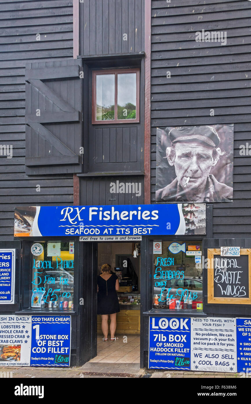 Poissonnier traditionnel Hastings East Sussex UK Banque D'Images