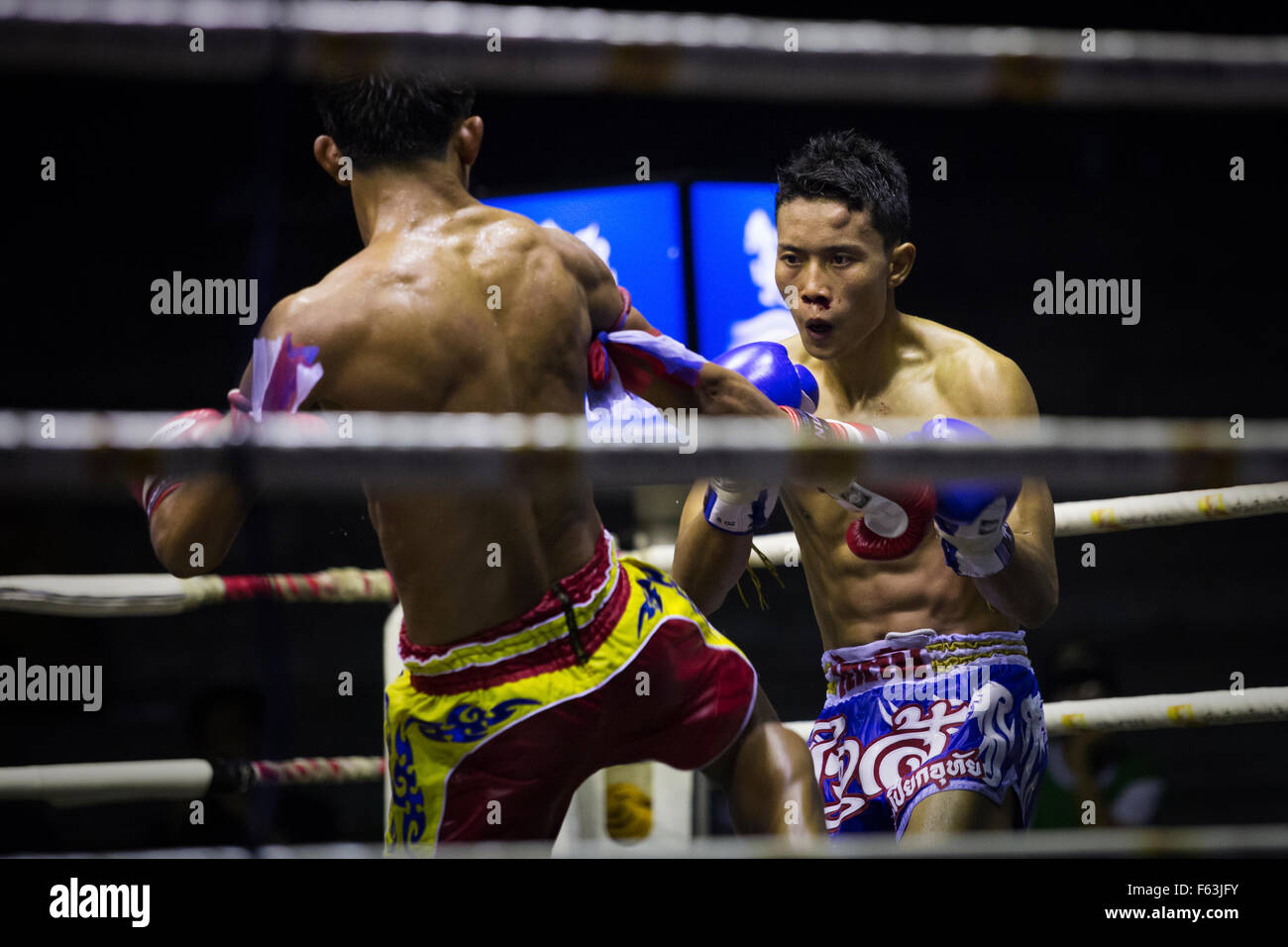 Le Muay Thai - Face Off Banque D'Images