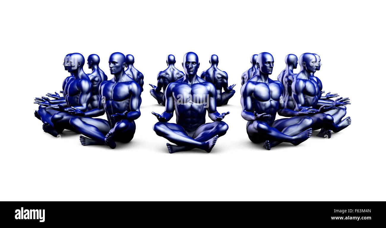 Classe de Yoga comme une forme de Détente Banque D'Images