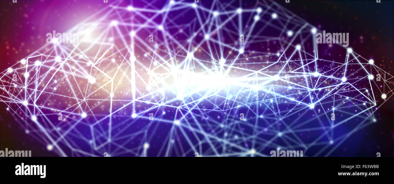 Connexions - global concept, moléculaire, Banque D'Images