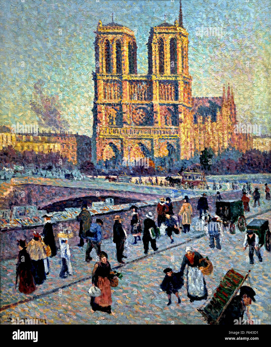 Le quai Saint Michel et Notre Dame - Le Quai Saint Michel et Notre Dame 1901 par Maximilien Luce 1858-1941 Français France Banque D'Images