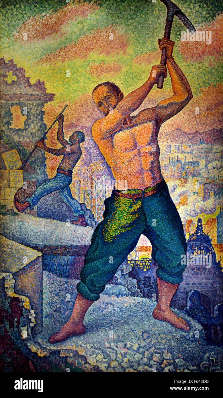 Le démolisseur - le demolisher 1897 - 1899 Paul Signac 1863 - 1935 France Banque D'Images