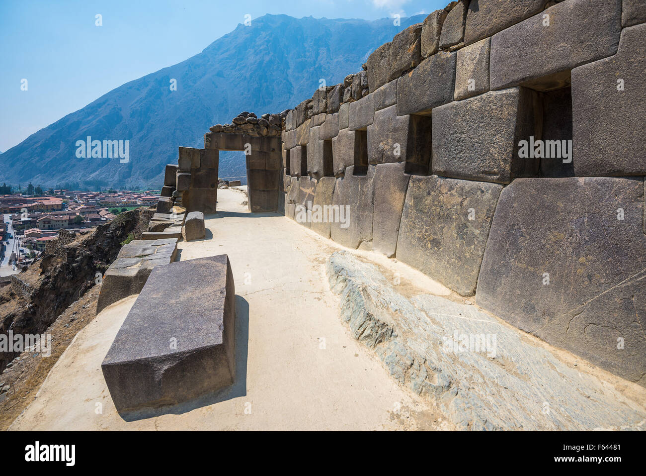 Ollantaytambo ruines dans la vallée sacrée, Pérou Banque D'Images