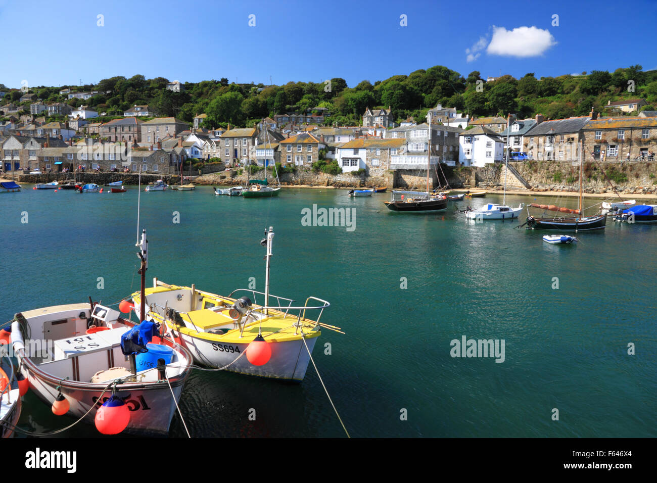 Le port, Mousehole, Cornwall. Banque D'Images