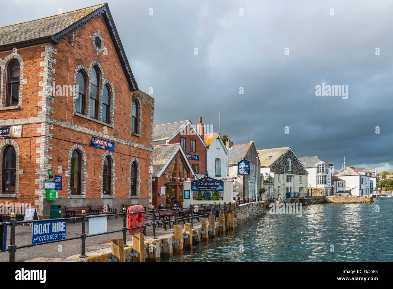 Défilé du port de Fowey, Cornouailles, Angleterre, Royaume-Uni Banque D'Images