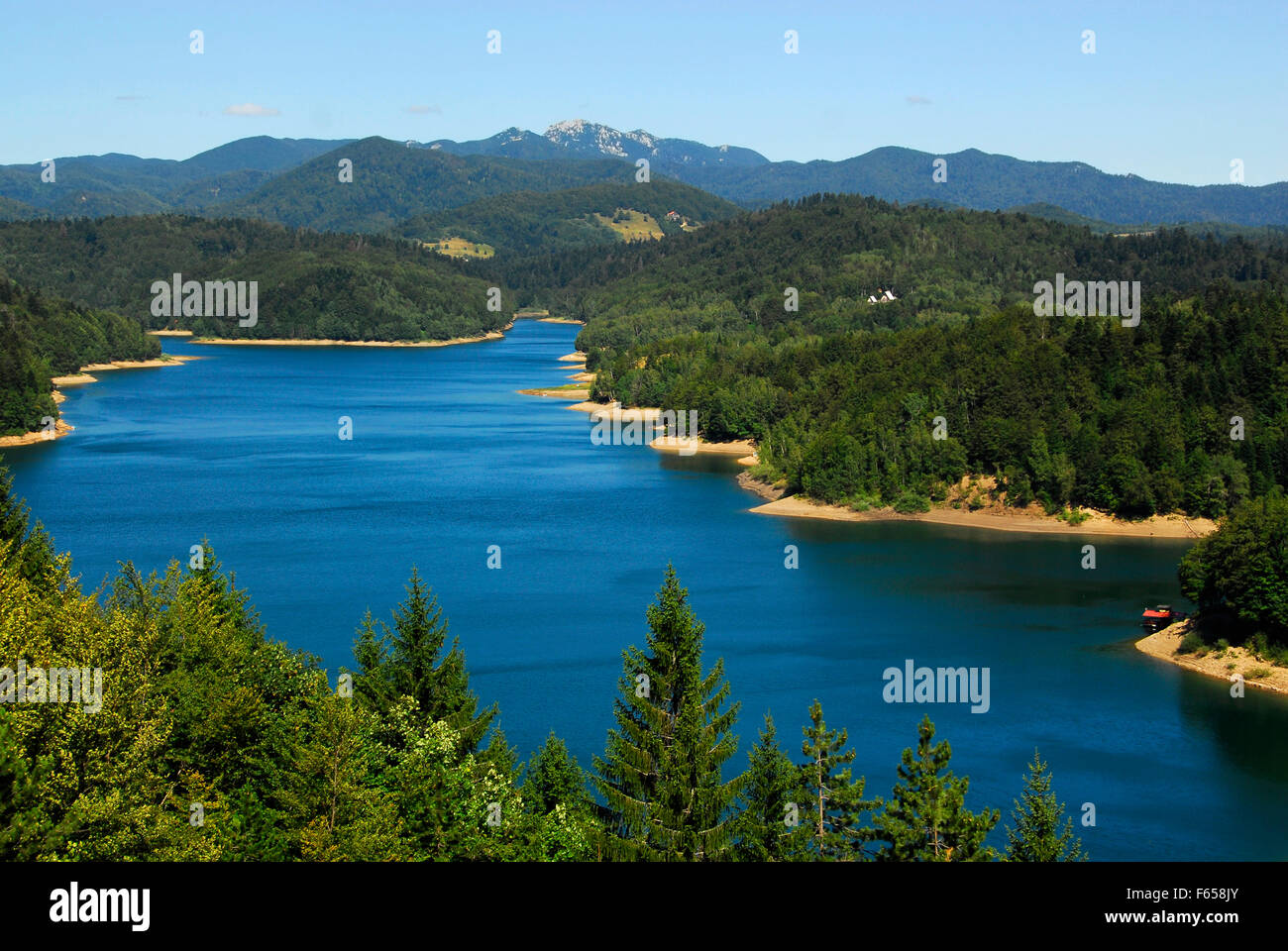 Lokvarsko jezero, lac, Croatie Banque D'Images