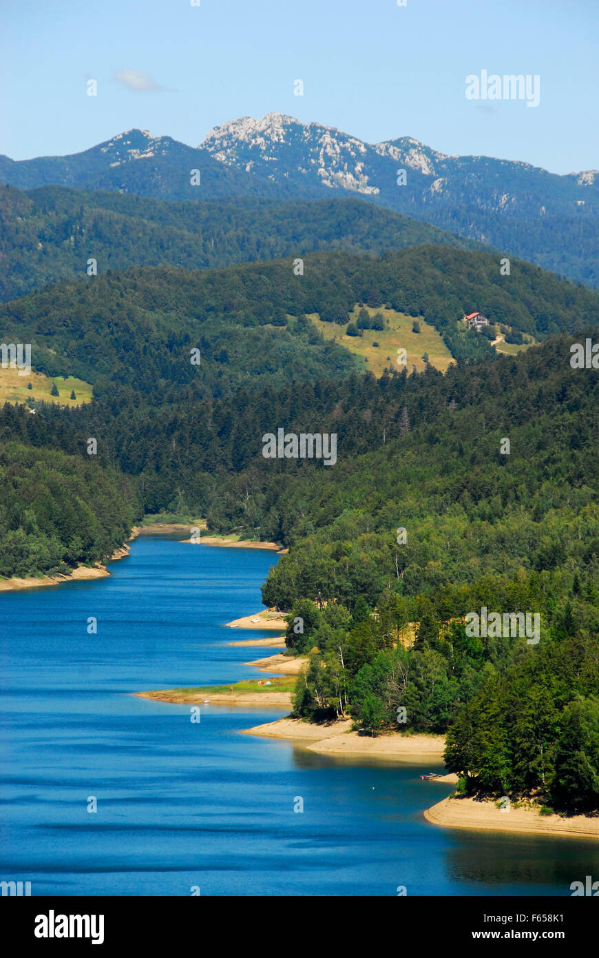 Lokvarsko jezero, lac, Croatie Banque D'Images